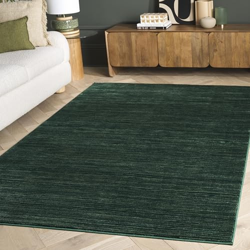 Safavieh Modern Teppich für Wohnzimmer, Esszimmer, Schlafzimmer - Vision Collection, Kurzer Flor, Grün, 155 X 229 cm
