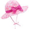 Durio Sonnenhut Baby Mädchen Jungen Kinder Sonnenschutz UPF 50 Sommer Kinderhut Fischerhut mit Breite Krempe Pinke Blumen 12-24 Monate