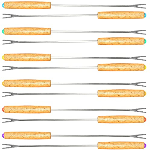 Rosenstein & Söhne Käsefondue Gabel: Fondue-Gabeln, 12er-Set (Fleischfonduegabel, Käsefondue-Gabelset, Schokobrunnen)