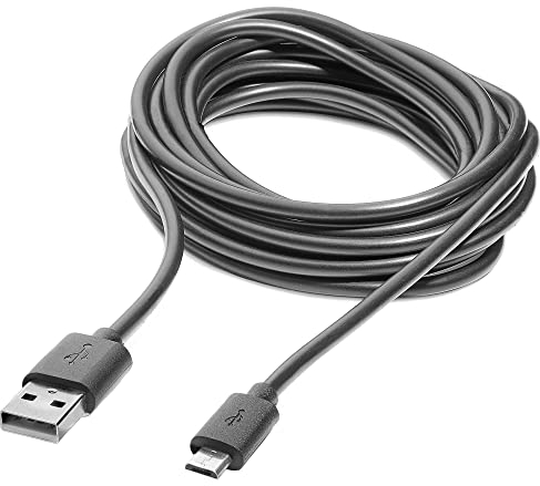 Numskull 4 m langes Premium-PVC-Kabel für Xbox One und PS4-Controller, Micro-USB-Ladekabel, funktioniert mit Smartphones/Tablets (4 m Länge) (PS4)