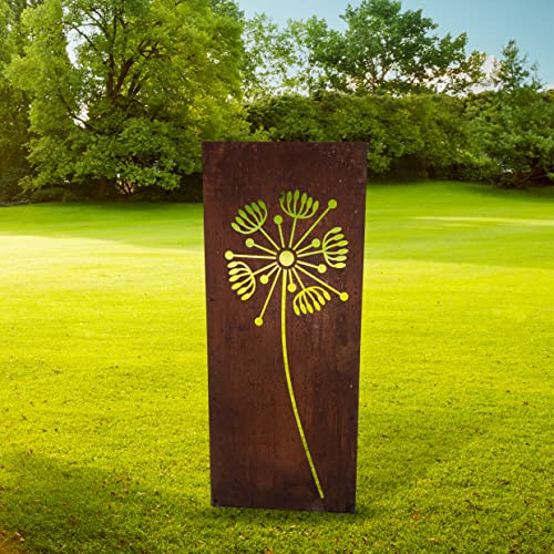GAP GARDEN PRODUCTS - Metal Dandelion Decorative Garden Panel (Large)