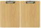 2 Stücke Klemmbrett Holz Tragbarer,Schreibbrett Klemmbrettmappe Büro Zwischenablage,A4 Klemmbretter Hartplatten für Professionelle Präsentationen,Ausfüllen von Formularen,Signieren von Dokumenten