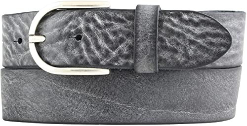 BELTINGER Damen-Gürtel aus weichem Vollrindleder Vintage-Look 4 cm | Jeans-Gürtel für Damen 40mm | Ledergürtel Used-Look | Schwarz 95cm