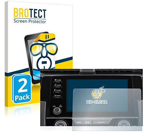 BROTECT 2 Stück Schutzfolie für Honda Civic 2021 Connect Infotainment 7 Displayschutz Folie Made in Germany, Ultra-Klar