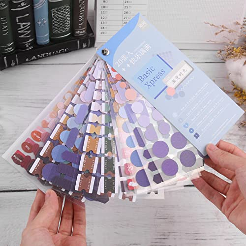 AVECMOI 750+ Stück Daily Basic Sticker, 20 Blatt Morandi Plan Label Sticker für Büro, Kalender, Umschläge, Karten, Schularbeitsblätter