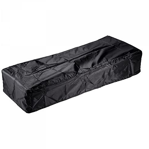 sourcing map Universal Digital Piano Keyboard Dust Cover Oxford Fabric Waterproof Bag for 76/88 Keys with Elastic Cord, Black