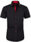 J.VER Men's Short Sleeve Black Dress Shirt Stretch Non Iron Regular Fit Business Casual Button Down Shirt Wedding Work Office 4XL