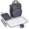 Daliya® PAKMI Wickelrucksack mit Schnullertasche & Wickelunterlage & Wickelunterlagentasche & Schlüsselanhänger - Wickeltasche Mamabag Tasche Rucksack mit viel Stauraum - Schwarzgrau