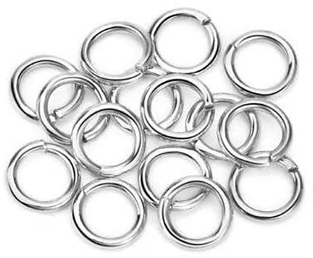 10pcs 304 Strong Stainless Steel Open Split Jump Rings Connector Jewelry Findings DIY Craft Loop No Fade Silver/Yellow Gold/Rose Gold (4mm, Silver)
