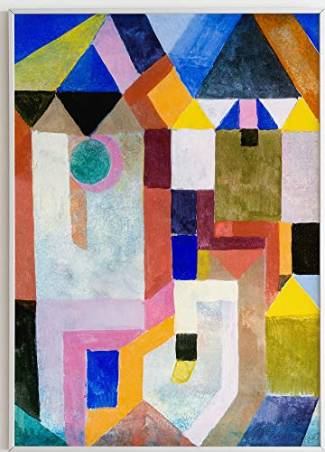 JOPRICO Paul Klee Poster Kunstdruck - Colorful Architecture (1917) - berühmte Gemälde Impressionismus Kubismus Größe 50x70 cm | 20x28 inch
