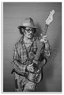 NANXIANG Johnny Depp berühmter Musiker, spielt Gitarre, Posterdruck, Foto, Kunst, Malerei, Leinwand, Poster, Zuhause, modern