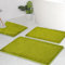 AINAHYVA Badezimmerteppiche Chenille Badematte 3-teiliges Set, Super Absorbent, Starke PVC rutschfeste Rückseite, Badteppich Plüsch Shaggy, Dick, Maschinenwaschbar, für Badewanne, WC, Salbeigrün