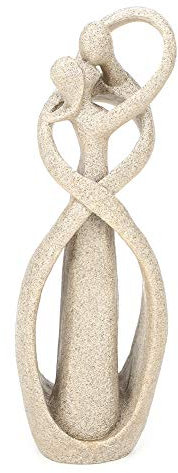 Yunxwd Kiss Lovers Statue – Handgefertigte Sandstein Kuss Liebhaber Paar Statue Skulptur Geschnitzte Figur Kunst Handwerk Dekoration für Zuhause Schlafzimmer Wohnzimmer