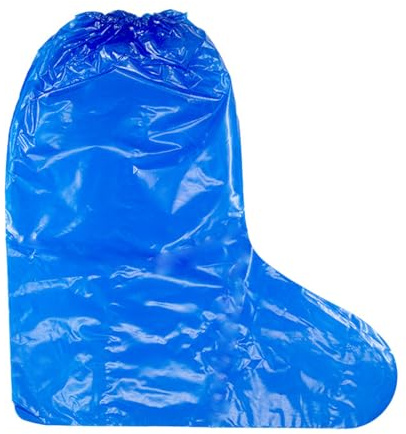 16 Paare Einweg Stiefelüberzieher Wasserdichte Regenschuh Abdeckungen für Männer und Frauen, Blau Überziehschuhe Wasserdichte Rutschfeste Überzieher für OP CPE Outdoor Camping