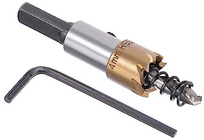 Kozelo 1Pcs Scie-Cloche - [14mm] HSS (Acier Rapide) 4341 Foret Coupe-Trou pour Acier Inoxydable, Aluminium, Métal, Bois, Plastique, Revêtement en Titane, Tige Triangulaire