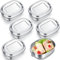 Tanlade 6 Stück Edelstahl-Lunchboxen, 680 ml, langlebige Metall-Bento-Boxen, Metall-Lebensmittelbehälter mit Deckel, wiederverwendbare Metall-Lunchbox für Kinder, Erwachsene, Mahlzeiten, Snacks,