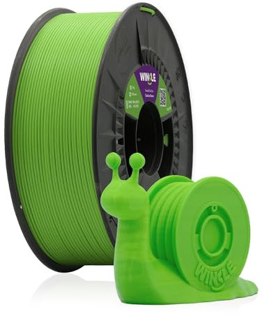 WINKLE PLA HD Filament 1.75mm Ecotisa Grün, 1kg Spule, 3D Drucker Filament Kompatibel mit FDM Druckern, 3D-Druckmaterialien, Maßgenauigkeit +/- 0.05mm, Bioabbaubar Leicht zu Bedrucken