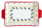 Bakeware,Baking tray with handle，Porcelain Rectangle Baking Dish with Handles Oven Dish Baking Tray Serving Dishes for Oven Lasagna Pans, 1 Piece,7Inch (Size : 10inch) (Size : 7Inch) (Size : 10inch)