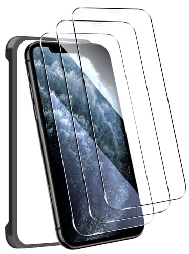 JEHOO 3 Pack for iPhone 11 Pro Max/iPhone XS Max Screen Protector, Anti-Scratch, High Transparency, Anti-fingerprint, Bubble-Free Premium Tempered Glass with Alignment Tool