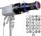 Bowens Mount Spotlight Gobo Projector- Compatibile con Aputure Amaran 60D/XS/100X/D 200D/X, include 5 filtri colorati e 31 Gobos. con 4 foglie Barndoor Insert Shutter Blades in Studio.