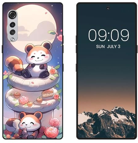 WUACYEAMING für LG Velvet Hülle,Mode Schutzhülle Schwarz Handyhülle mit Aesthetic Muster Weich Silikon Dünn TPU Stoßfeste Kratzfest Schutzhülle Cover-Kleintiere