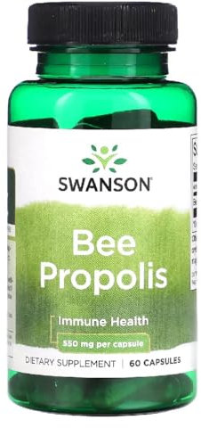 Swanson - Propolis Kapseln | Natürliches Bienenharz für Immunsystem und Abwehrkräfte - 60 Kapseln