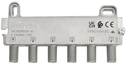 Televes Abzweiger 4f. 6dB, 5-2400 MHz AZS412FZ