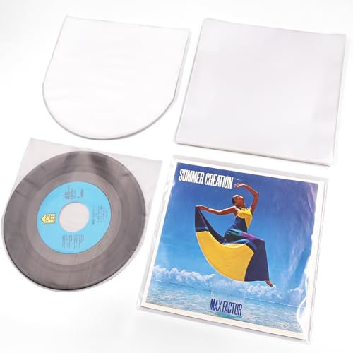 sdroceRyaM EP Vinyl Record Sleeves Inner and Outer 7 Inch Clear & Thick Protective Sleeves EP Anti-Static 25 PCS Outer & 25 PCS Inner Sleeves for Vinyl Record
