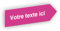 Flèche directionnelle gravée autocollante personnalisable, Plaque signalétique orientation Droite - rose - format 20x6