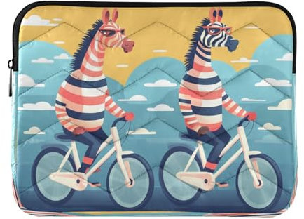 Cycling Zebra Laptop Sleeve Bag 13-14 Inch Notebook Portable Bag Protection Computer Carrying Bag