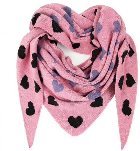 Gloop Damen Schal XXL Strick Dreieck Schal Strickmuster Halstuch Dreieckstuch für Frauen ohne Kratze an Haut 188 * 120 cm