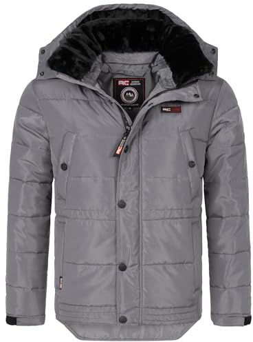 Rock Creek Winterjacke Herren mit Kapuze H-393 | Warm gefütterter Kurzmantel, robuste Outdoor-Bekleidung für Männer, kalte Tage, Alltag und Freizeit