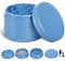TIRIRS 2.5 Inches 4 Pieces Premium Herb Grinder - Aluminium Large Spice Grinder with Pollen Catcher,Nano Ceramic Coated Spice Mill,Comes with Pollen Scraper and Cleaning Brush,Blue.