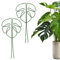 Monstera Tuteur en Aluminium avec Design Unique de Feuille pour Plantes d'intérieur, Support de Tige Polyvalent (Vert)