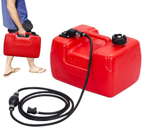 Tank für Außenborder, Bootstank | Meeresöl kann | 3 -Gallonen -Öltransport mit Filter für Fischereiboot, tragbarer Kajak -Rohbehälter