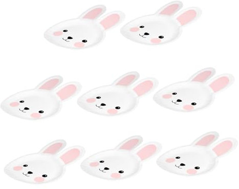 BESTYASH 1ensemble Assiette Papier Réutilisable Forme De Lapin Pour Pâques Vaisselle Festive Pour Vos Célébrations