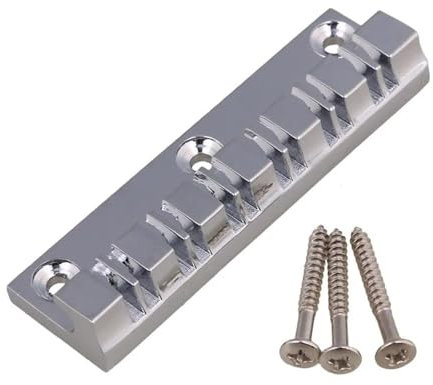 Bridge Guitar Nut Set Puente De 12 Cuerdas Cromado Con Piezas Metálicas Para Guitarra Eléctrica