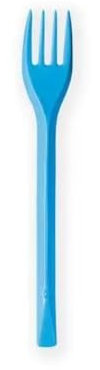 20/80 FORCHETTE riutilizzabili VARI COLORI posate colorate 17cm per cerimonie feste compleanno party Forchette colorate (20 Pezzi AZZURRO)