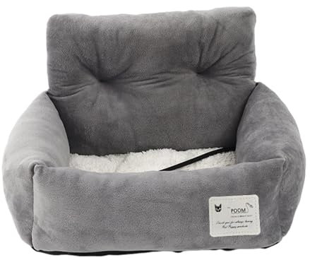 Pet Travel Booster - Convertible Auto Seat Bed, Portable Canine Lounger | Multi-Use Vehicle Home Cradle for Small Animals, Ergonomic Support Carrier with Quick-Install Anchors Accessoires