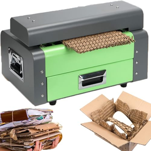 YXYLJOZ Karton Box Express Verpackung Karton Schredder Cutter, Kraftwellpappe Kissen expandieren, Papier Wabenverpackung