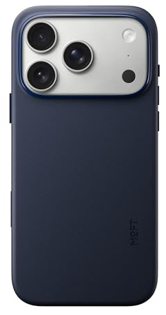 MOFT für iPhone 17 Pro Hülle, MOVAS Vegane Ledertasche Magnetische Hülle, Weicher Anschlag, Farberhaltung, Fleckenresistent, Leicht zu Reinigen, Marineblau