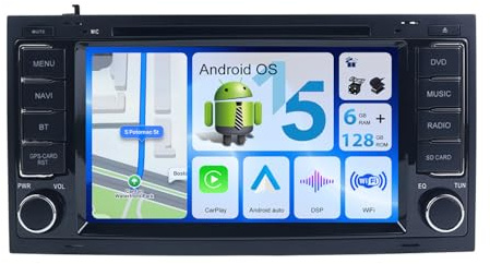MISONDA [6G+128G] Android 15 Radio Coche DVD para VW Touareg 7L 2002-2010 T5 Multivan Transporter Carplay DSP Android Auto Navegación GPS 7 Pulgadas IPS 2 DIN Bluetooth WiFi SWC RDS FM Cámara 360
