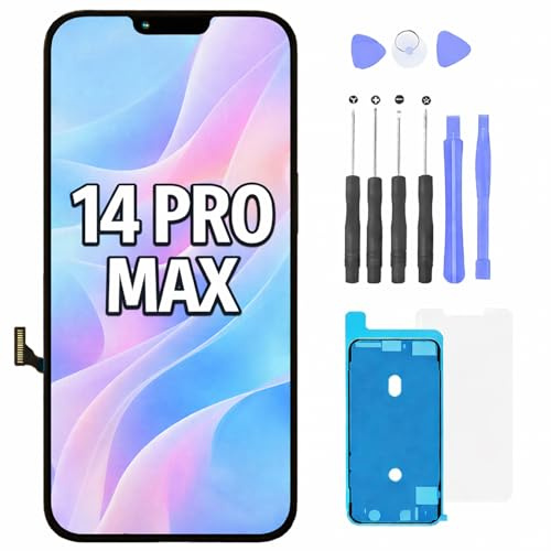 FTDLCD Bildschirm für iPhone 14 Pro Max 6,7 Ersatz FHD Display mit hoher Refresh-Rate Touch Screen Digitizer und komplettem Reparaturset
