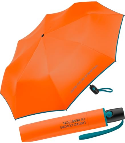 Benetton Taschenschirm Up & Down mit Auf-Zu-Automatik FS 2026 - celosia orange