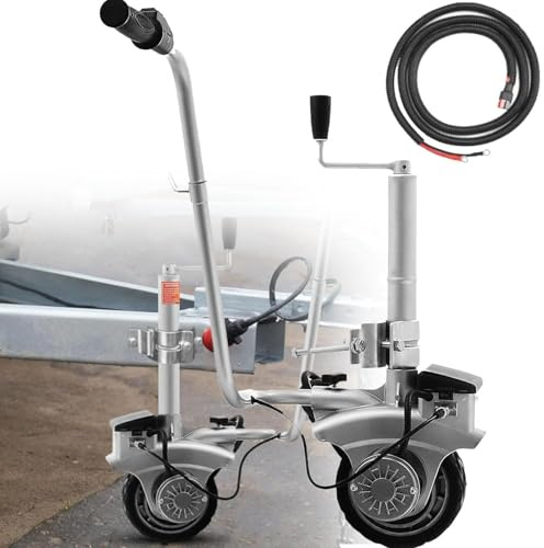 TGTHDD 12V Motorisiertes Stützrad Elektrischer Anhänger Mover für Wohnwagen Boot Anhänger 350W Max Belastung 2270kg Aluminium 5-7m/min Geschwindigkeit