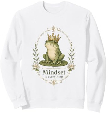 Corona de Rana Vintage con Cita Motivacional Naturaleza Sudadera