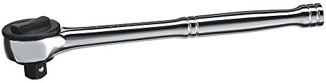 Powerbuilt 1/2 Drive Spin Disc Ratchet, 42-Tooth Gear, Chrome Vanadium Steel, Mirror-Polished Finish, Spiral Handle – 642505