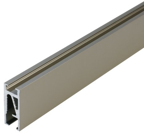 Aluprofil, Stilstange, Gardinenstange Cubis | L 160 cm | nickel-matt