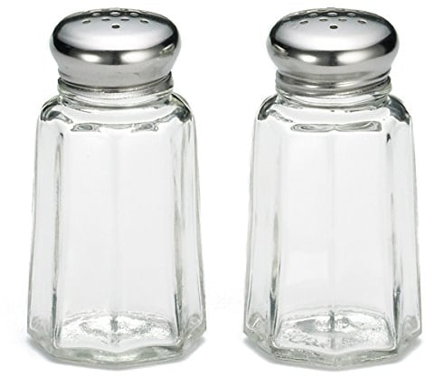 Paneled Salt and Pepper Shakers - Set of 2 - Tablecraft 150S&P Glass Salt Shakers