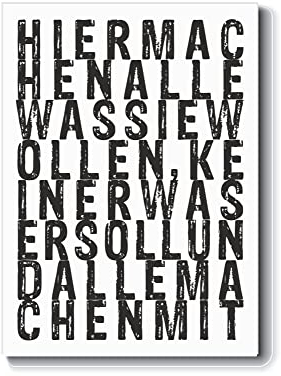 Bild, POSTER ..Hier machen alle was Sie wollen, keiner was er soll und alle machen mit.. Spruch Typografie für Zuhause, Home mit Humor in A3 ungerahmt